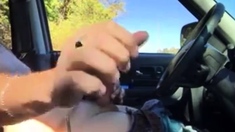 Daddy In The Car Play And Cum