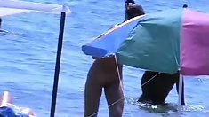 Beach nudism caught