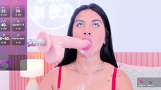 Stacked brunette goes solo toys and masturbation