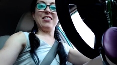 Public Masturbation: Inserting A Tampon While Driving