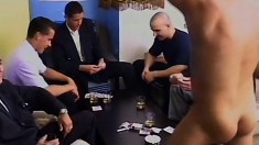 After the card game, this guy pays off his debts with gay sex