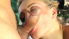 Drilling the tempting little asshole of a beautiful blond chick